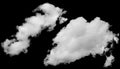 Isolated cloud over black. Design elements Royalty Free Stock Photo