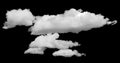 Isolated cloud over black. Design elements Royalty Free Stock Photo