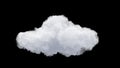 Isolated cloud on transparent background, seamless animation loop, ready of compositing