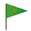 Isolated clovers pennant