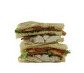 Isolated club sandwich Royalty Free Stock Photo