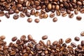 isolated coffee beans against a clean white background Royalty Free Stock Photo