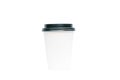 isolated coffee cup with a black lid, on a white background.takeaway food concept Royalty Free Stock Photo