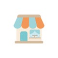 Isolated coffee store icon flat design