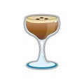 Isolated coffee tropical cocktail icon with ice