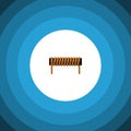 Isolated Coil Copper Flat Icon. Bobbin Vector Element Can Be Used For Bobbin, Coil, Copper Design Concept.