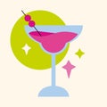 Isolated cokctail glass icon Beverage Vector