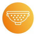 Isolated colander block style icon vector design