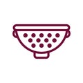 Isolated colander line style icon vector design