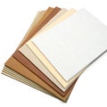 Isolated collection of paper sheets on white background Royalty Free Stock Photo