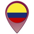 Isolated Colombian flag