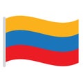 Isolated Colombian flag