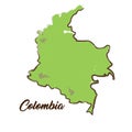 Isolated Colombian map