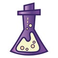 Isolated colored alchemy flask icon Vector