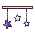 Isolated colored astrology star shape icon Vector
