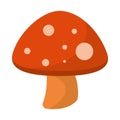 Isolated colored autumn mushroom icon Vector