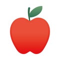 Isolated colored autumn red apple icon Vector Royalty Free Stock Photo