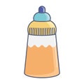 Isolated colored baby bottle toy icon flat design Vector Royalty Free Stock Photo