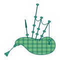 Isolated colored bagpipes musical instrument icon Vector