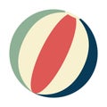 Isolated colored beach ball icon Flat design Vector Royalty Free Stock Photo