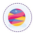 Isolated colored beach ball toy icon Flat design Vector Royalty Free Stock Photo