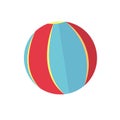 Isolated colored beach ball toy icon Vector Royalty Free Stock Photo