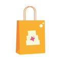 Isolated colored birthday gift bag icon Vector Royalty Free Stock Photo