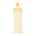 Isolated colored candle with fire icon Vector