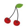 Isolated colored cherry icon Flat design Vector