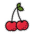 Isolated colored cherry icon Flat style Vector