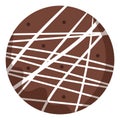 isolated colored chocolate cookie candy icon Vector Royalty Free Stock Photo