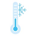 Isolated colored cold thermometer icon Vector