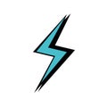 Isolated colored comic thunder icon Vector