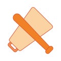 Isolated colored cowbell musical instrument icon Vector