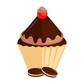 Isolated colored cupcake icon