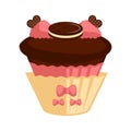 Isolated colored cupcake icon