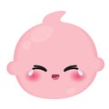 Isolated colored cute happy baby emoji icon Vector