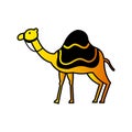 Isolated colored egypt camel icon Vector