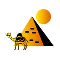Isolated colored egypt pyramid icon Vector Royalty Free Stock Photo