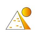 Isolated colored egypt pyramid icon Vector Royalty Free Stock Photo