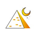 Isolated colored egypt pyramid icon Vector Royalty Free Stock Photo