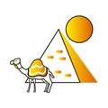 Isolated colored egypt pyramid icon Vector Royalty Free Stock Photo