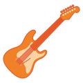 Isolated colored electric guitar musical instrument icon Vector Royalty Free Stock Photo