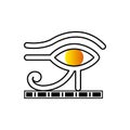 Isolated colored eye egyptian symbol Egypt Vector