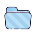 Isolated colored folder office sketch icon Vector Royalty Free Stock Photo