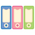 Isolated colored folders office supply icon Vector Royalty Free Stock Photo