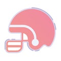 Isolated colored football helmet icon Vector