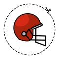 Isolated colored football helmet sport icon Vector