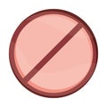 Isolated colored forbidden signal icon Vector