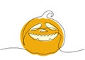 Isolated colored fun vector Halloween pumpkin